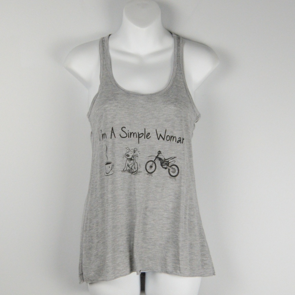 "I'm A Simple Woman" Racer Back Tank Top